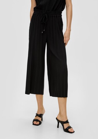 Wide Leg Pantalon s.Oliver BLACK LABEL en noir : devant