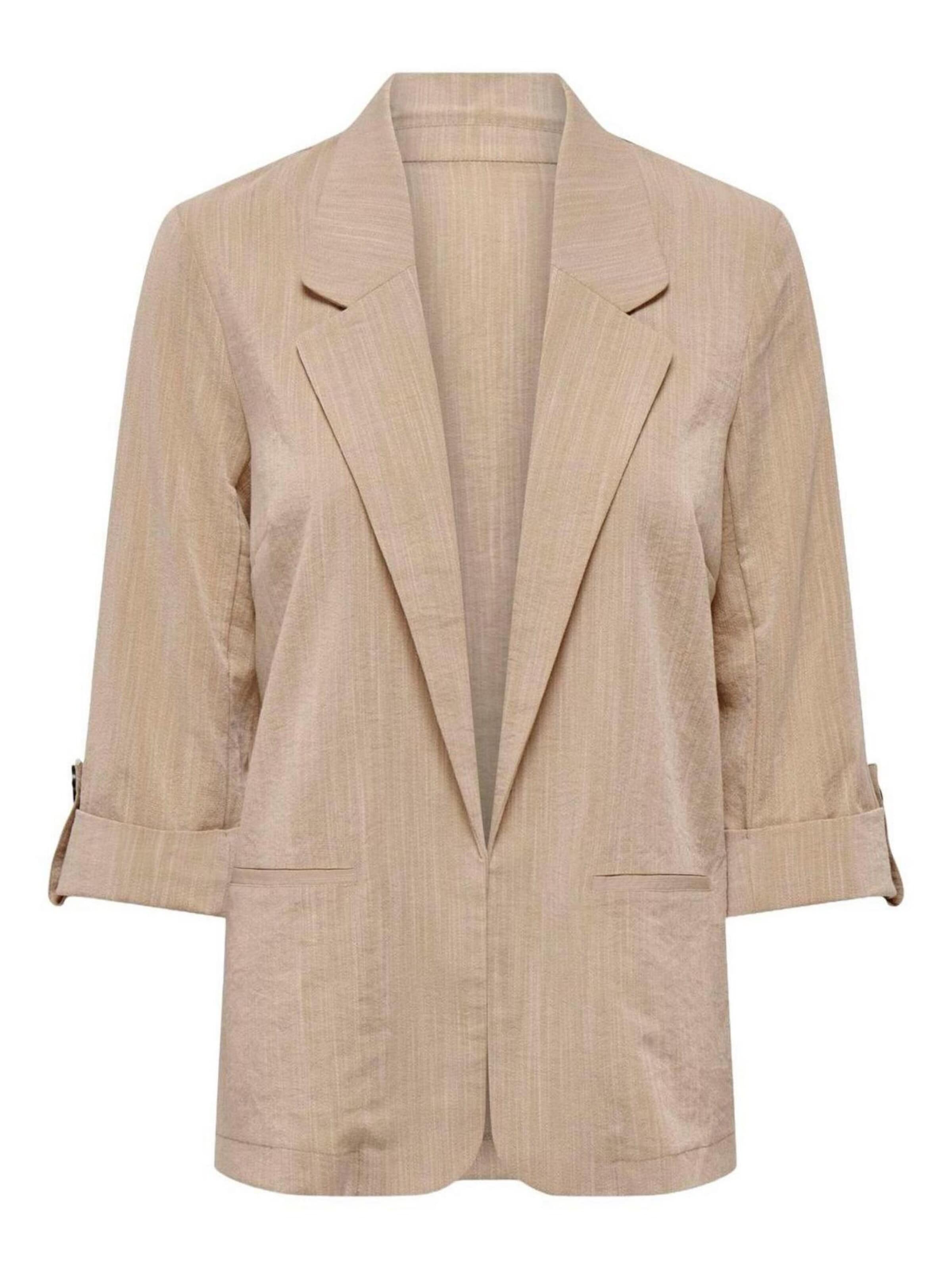 Blazer 'Onlmarsa ¾ Wvn Noos 15308084' di ONLY in beige: frontale