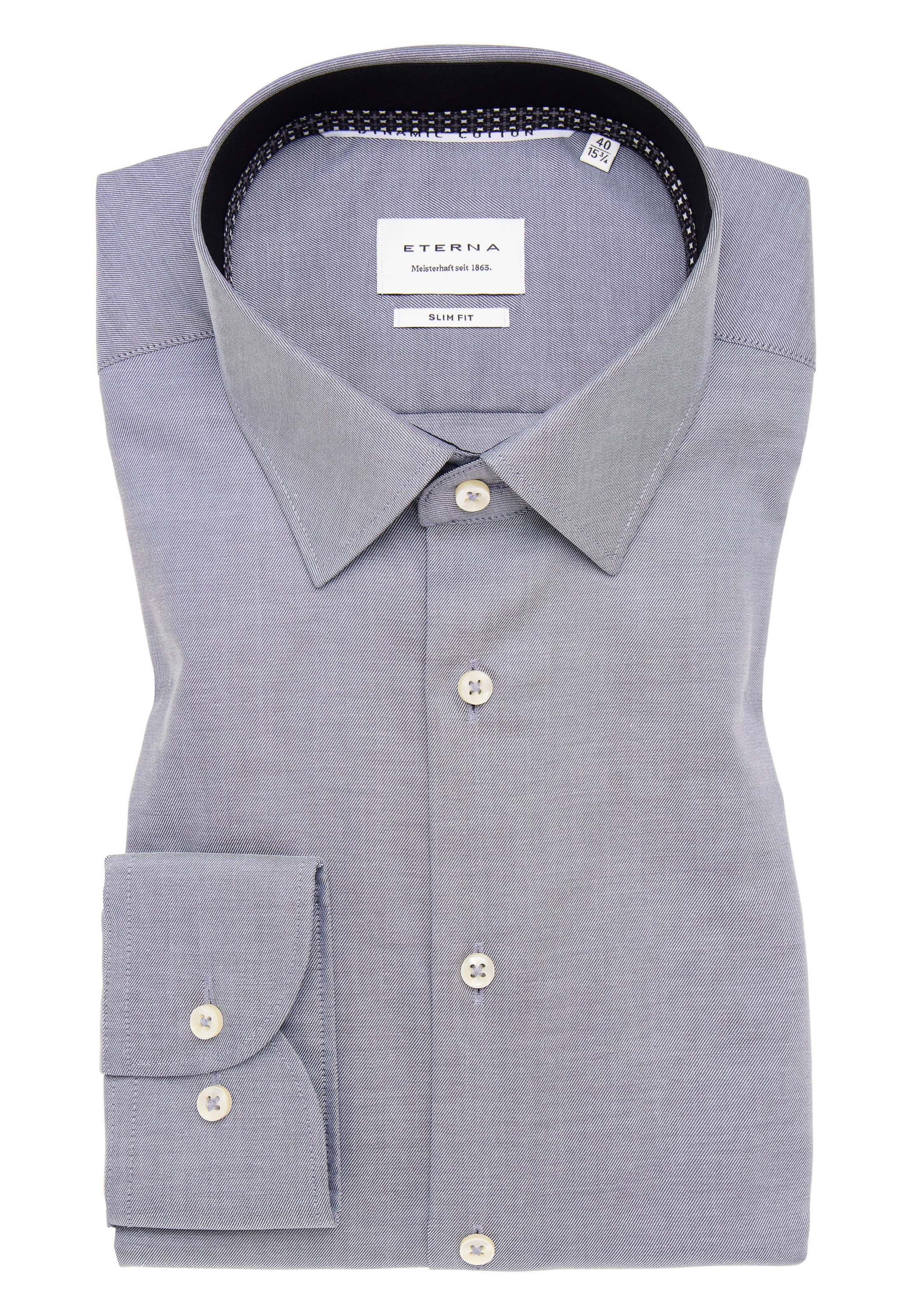 ETERNA Slim fit Business shirt in Grey