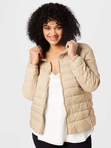 ONLY Carmakoma Between-Season Jacket 'Tahoe' in Brown: front