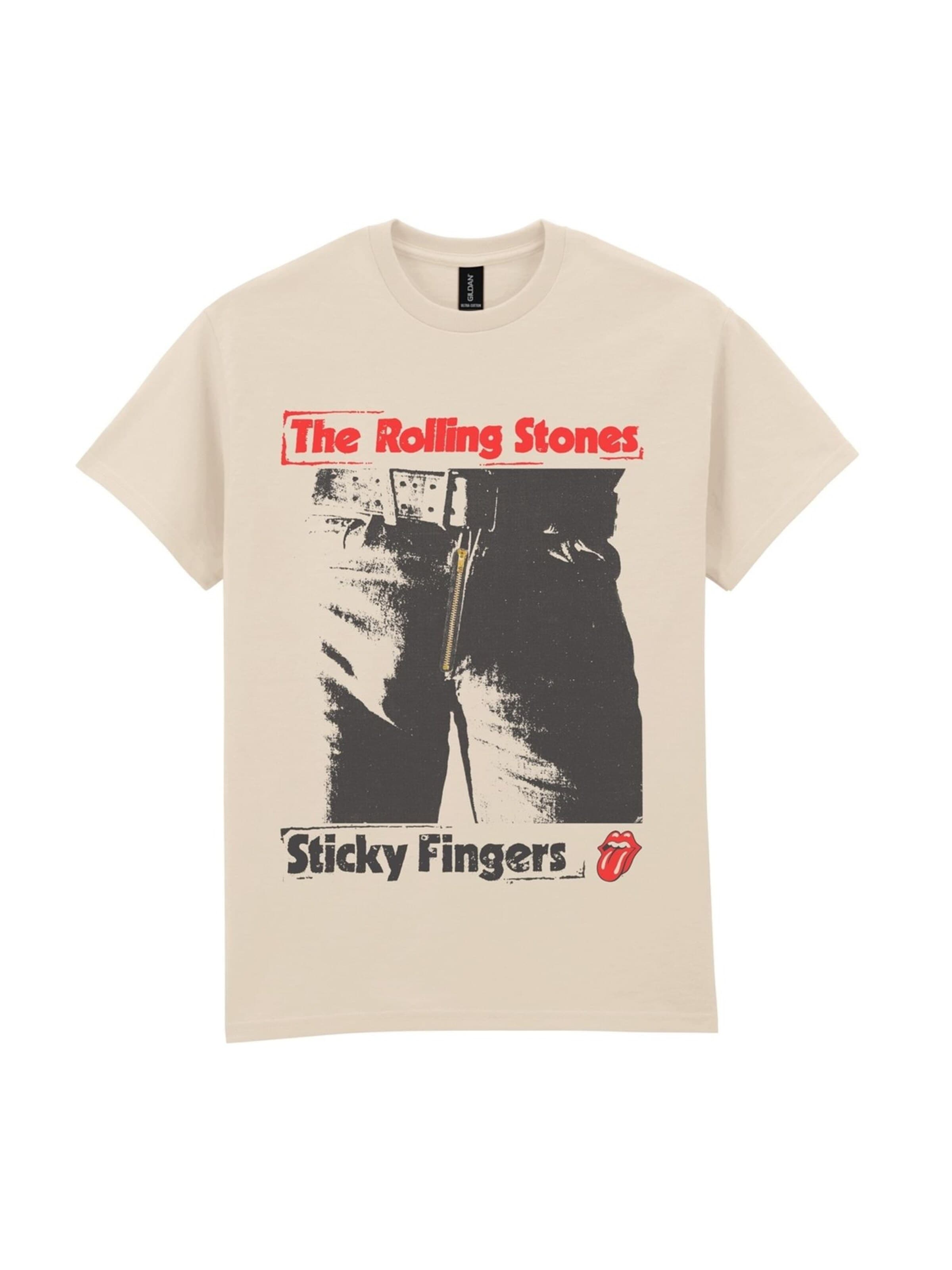 THE ROLLING STONES Shirt 'Sticky Finger Album Cover' in Beige: front