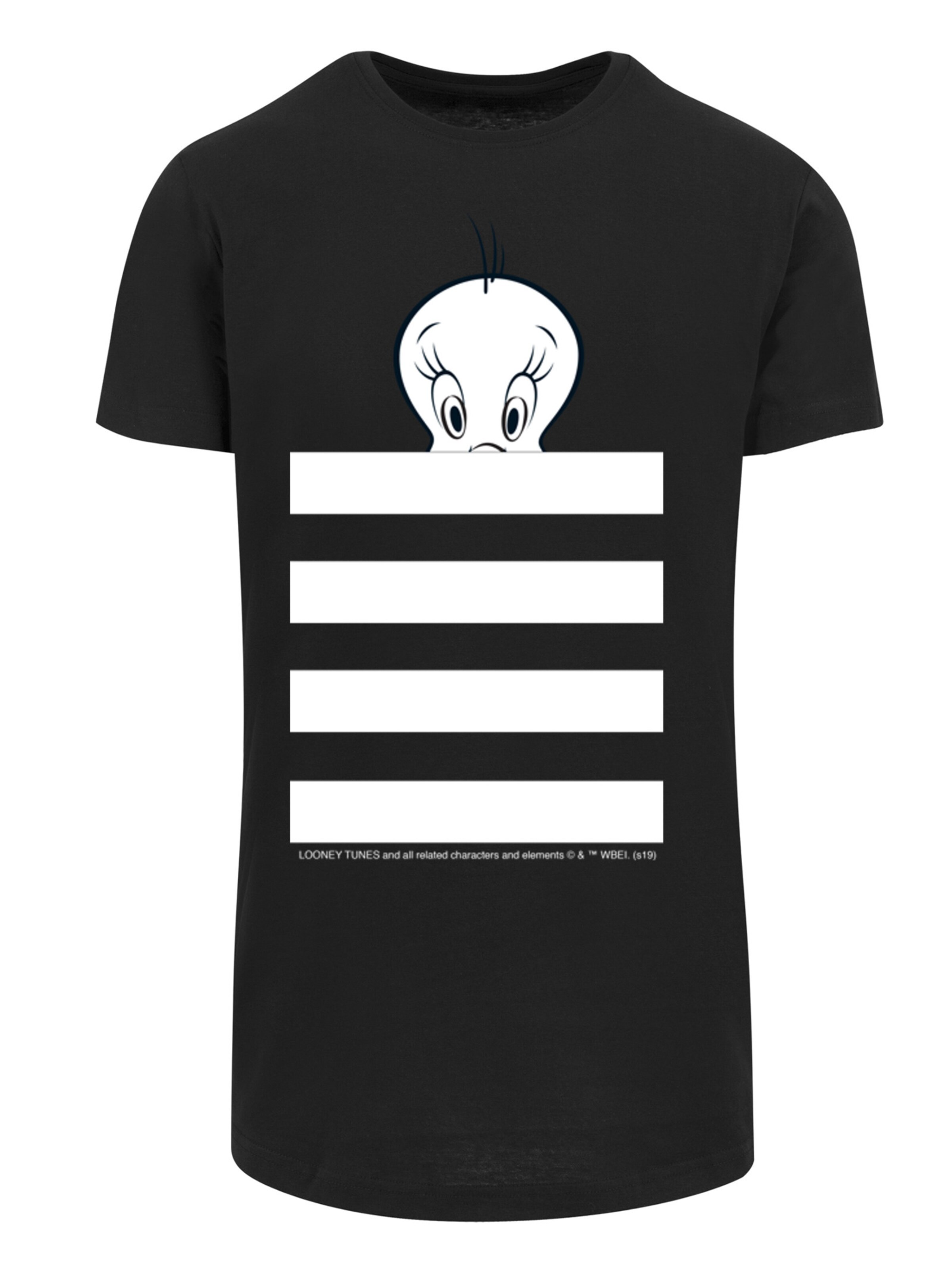 T-Shirt 'Looney Tunes' F4NT4STIC en noir : devant