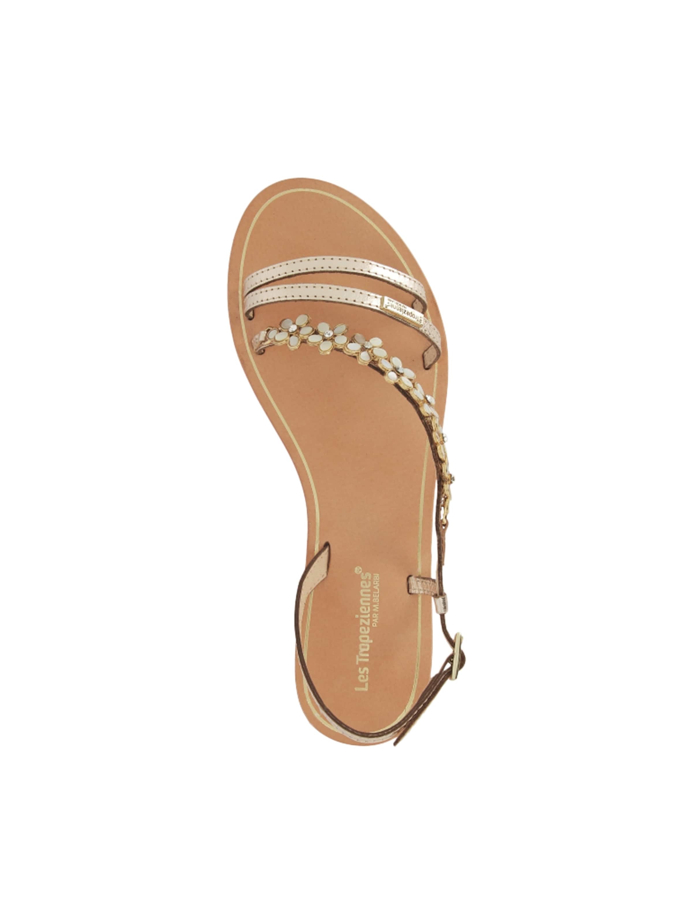 Les Tropéziennes Sandal 'Flache Ledersandale Hofella' in Gold