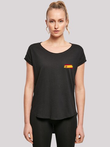 F4NT4STIC Shirt 'Spain Spanien Flagge' in Black: front
