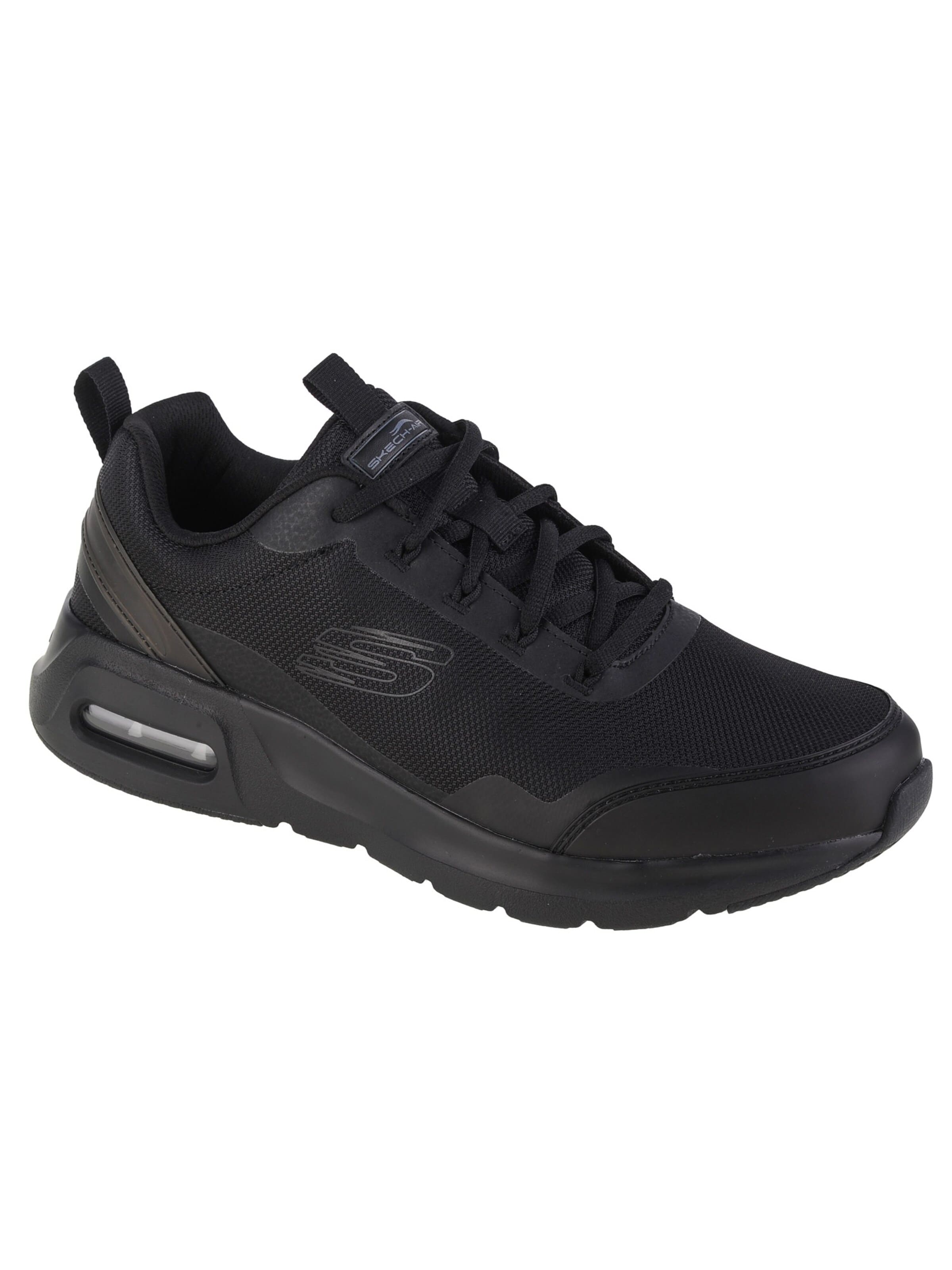 Baskets basses SKECHERS en noir : devant