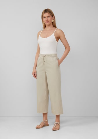 s.Oliver BLACK LABEL Wide Leg Hose in Beige: Vorderseite