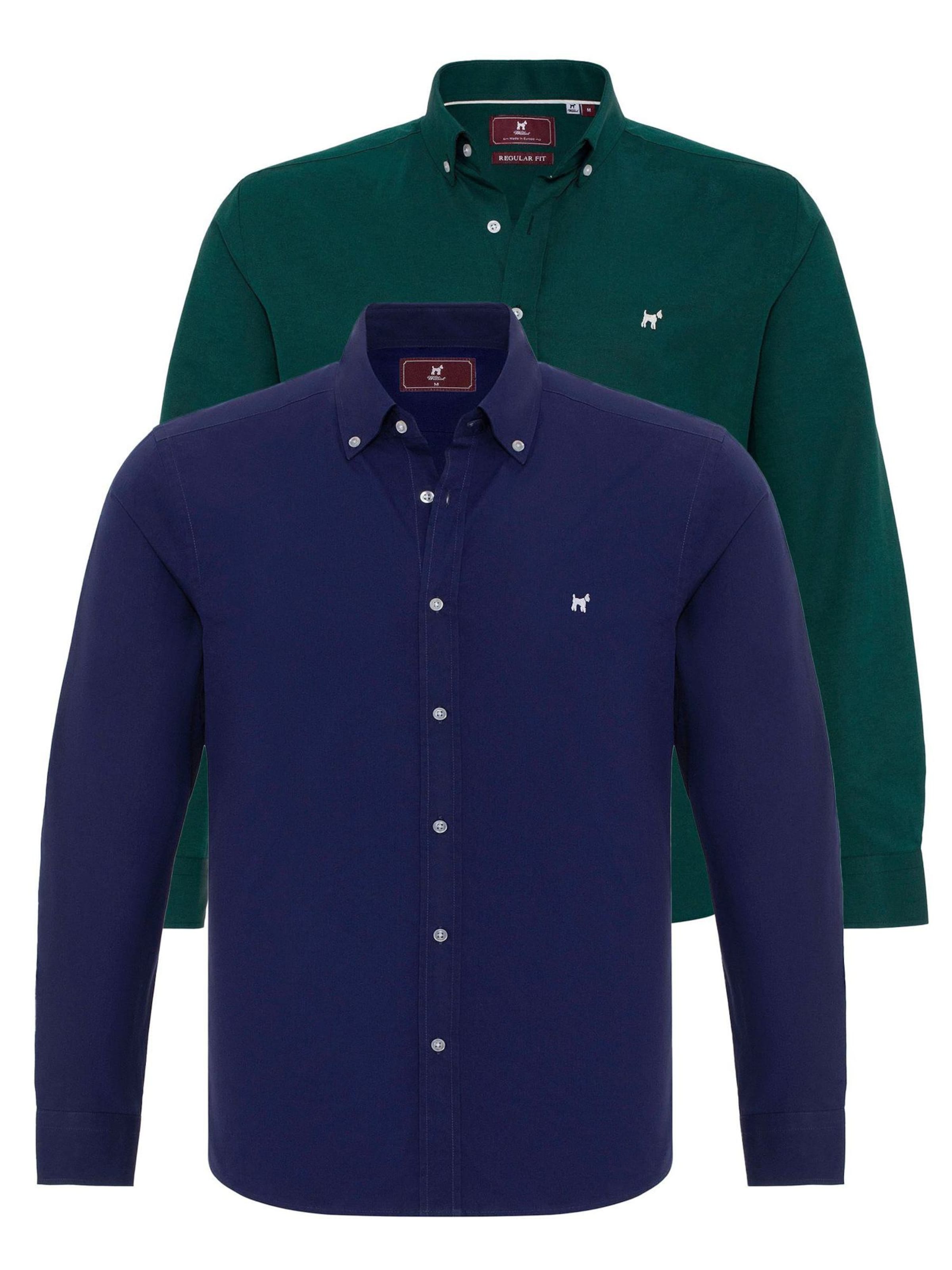Williot Slim Fit Hemd in Blau: Vorderseite