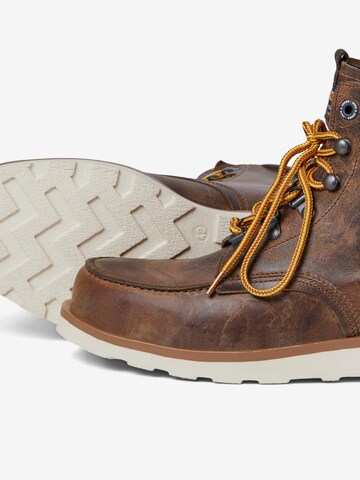 JACK & JONES Lace-up boots 'Miles' in Brown