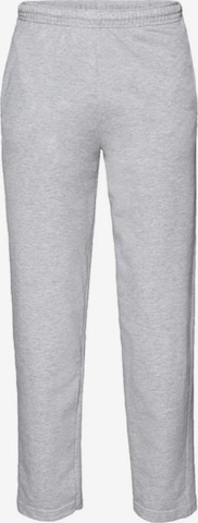 Loosefit Pantalon 'Lightweight sweatpants without elastic cuffs' FRUIT OF THE LOOM en gris : devant