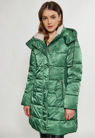 faina Χειμερινό παλτό σε πράσινο: μπροστά