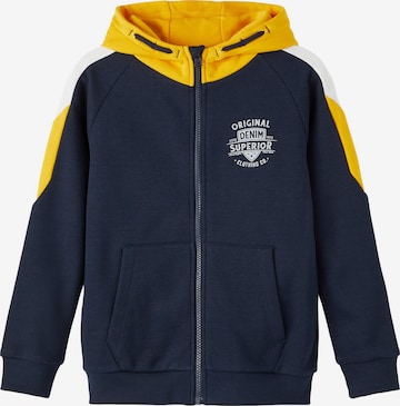 NAME IT Zip-Up Hoodie ''OKANSUN' in Blue: front