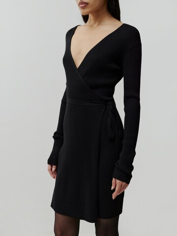 EDITED Knitted dress 'Bryanna' in Black: front