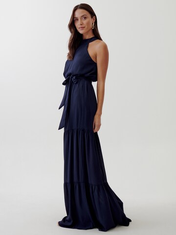 Robe de soirée 'CHLOE' Tussah en bleu