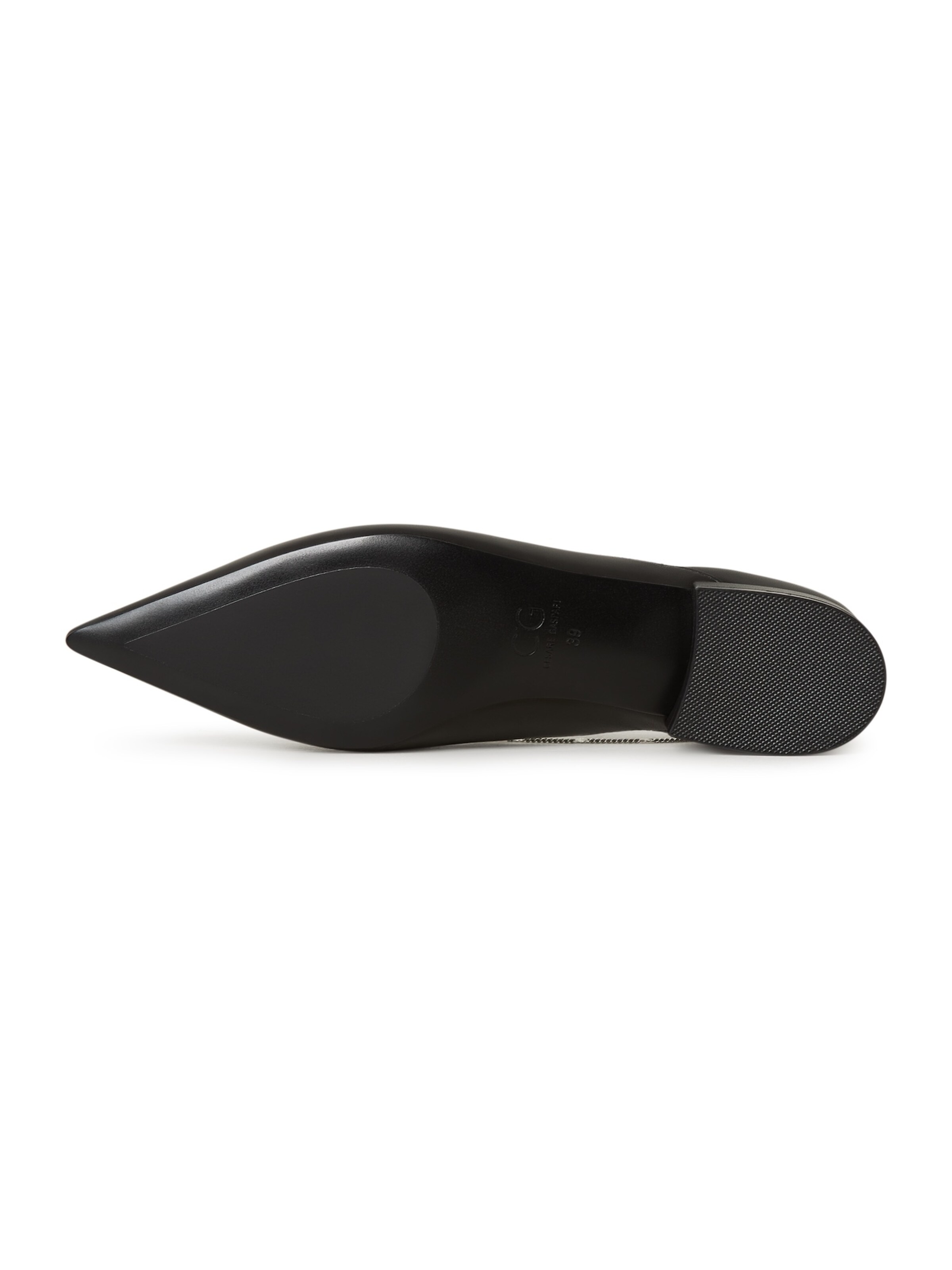 CESARE GASPARI Strap ballerina in Black