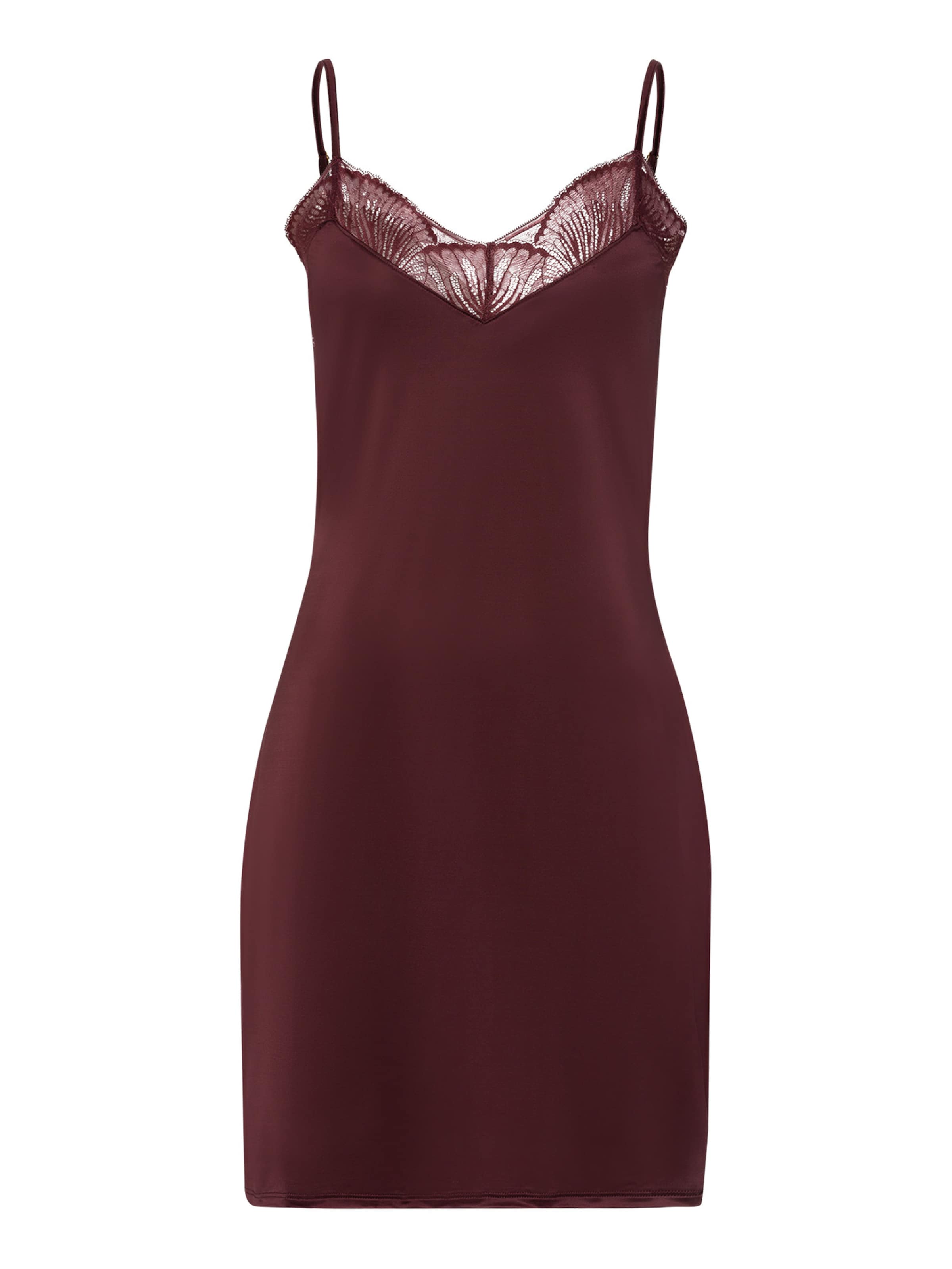 Hanro Negligé ' Lilith ' in Bruin: voorkant