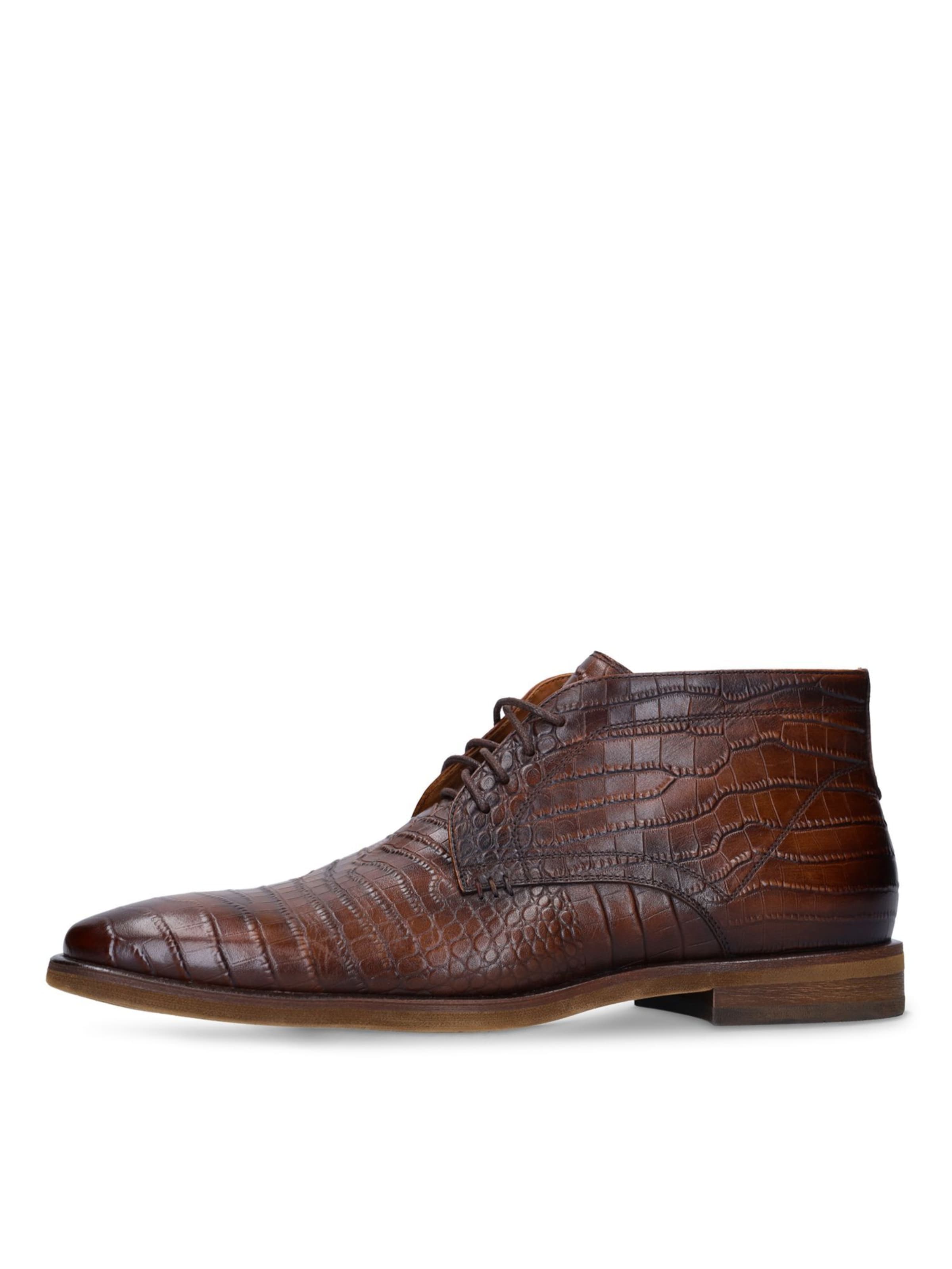 Chaussure à lacets MANFIELD en marron : devant