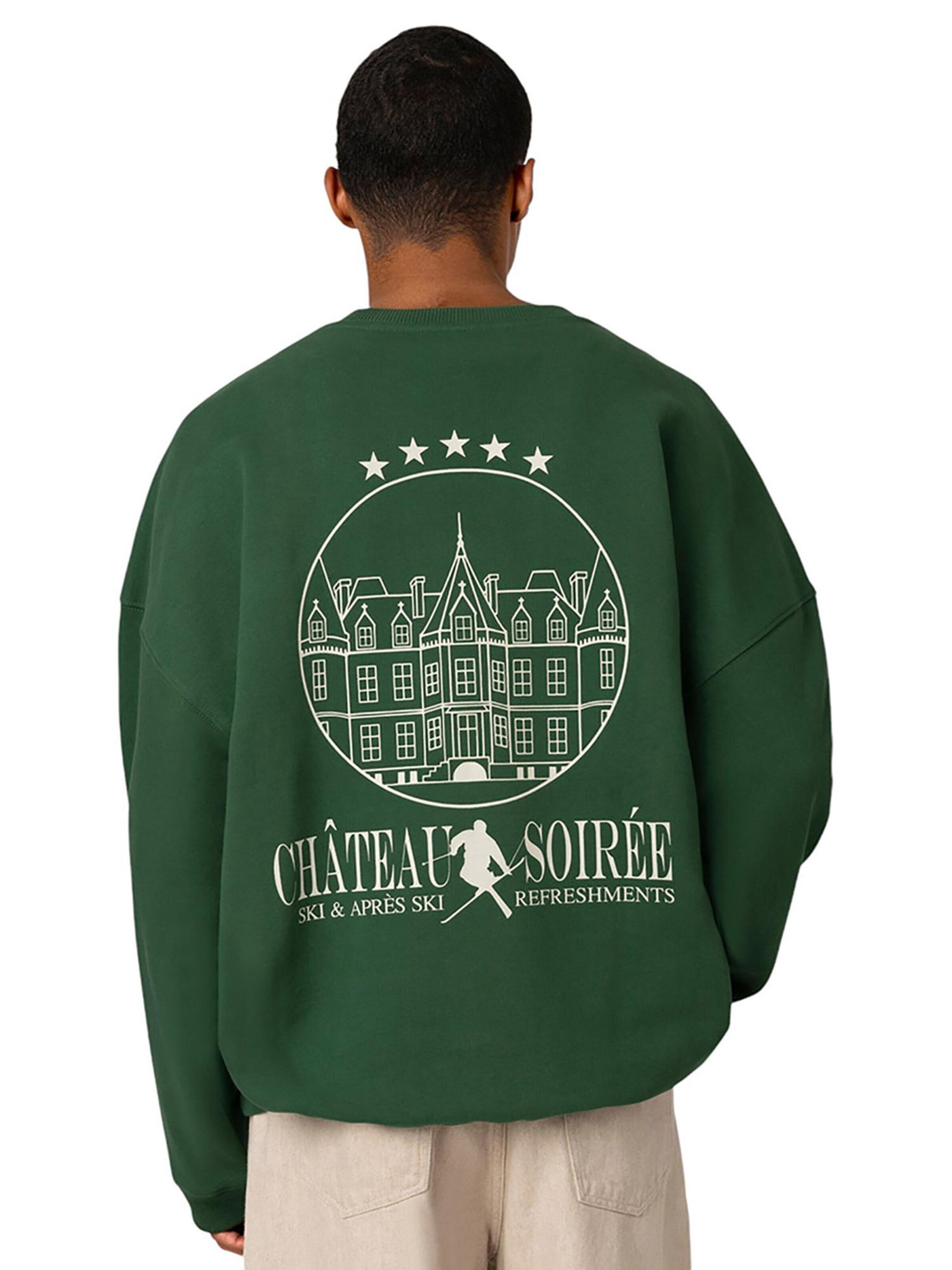 On Vacation Sweatshirt 'Chateau Soirée' in Green