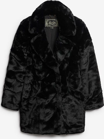 Superdry Between-Seasons Coat in Black: front