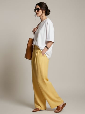 WEARABLE STORIES Wide leg Trousers 'Philine' in Yellow