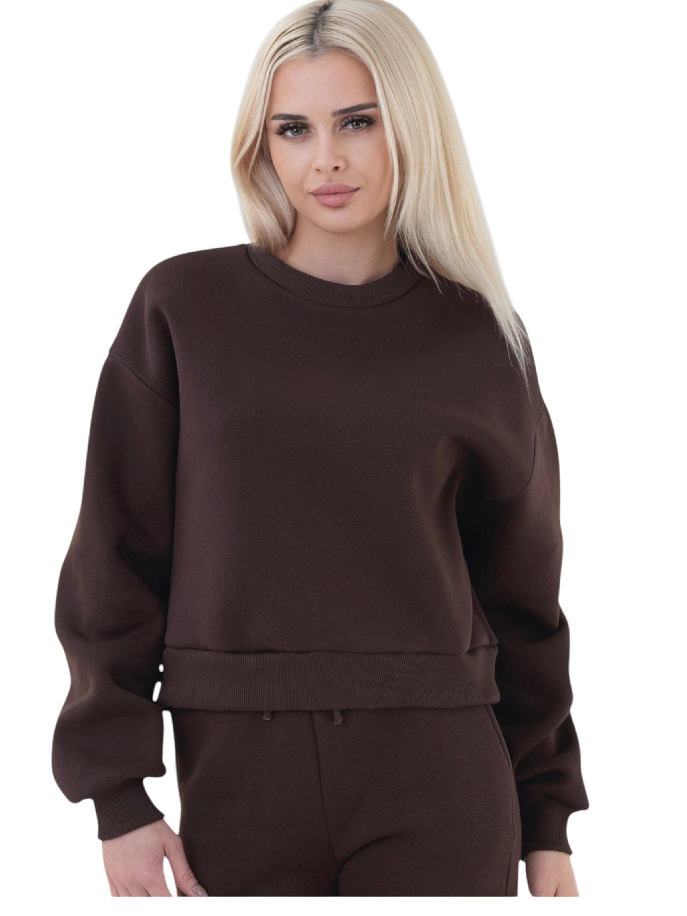 fashionshowcase Oversized Sweater 'CozyEssential Sweater' in Brown