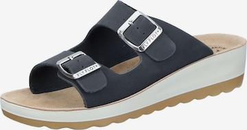 FLY FLOT Pantolette in Schwarz: Vorderseite