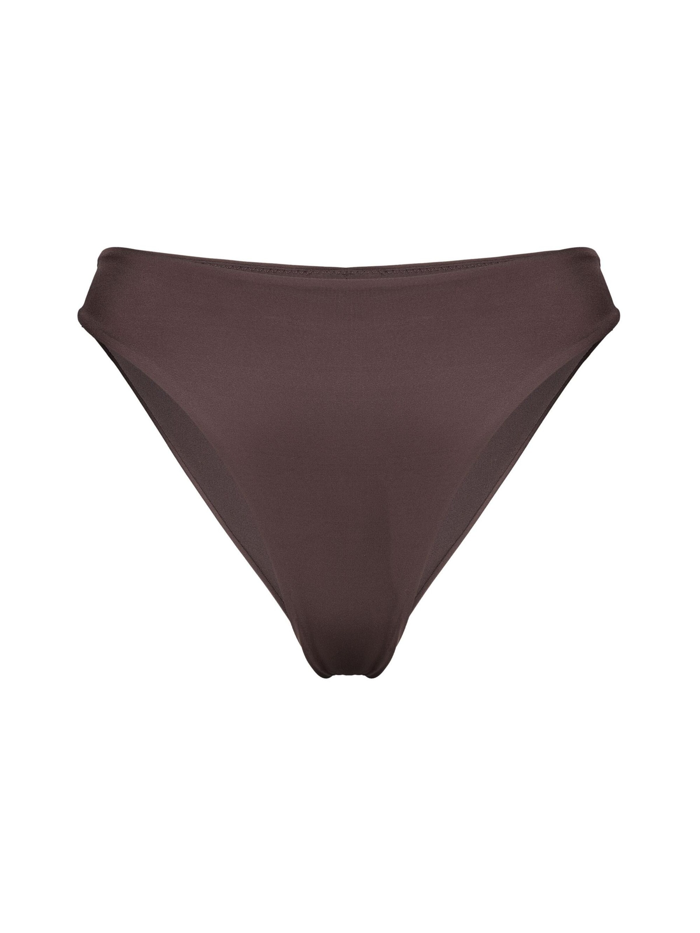 ESOTIQ Bikini Bottoms 'Bikini Brazilian MONACO, Bindeband' in Brown: front