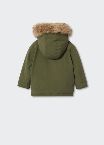 MANGO KIDS Zimska jakna | zelena barva
