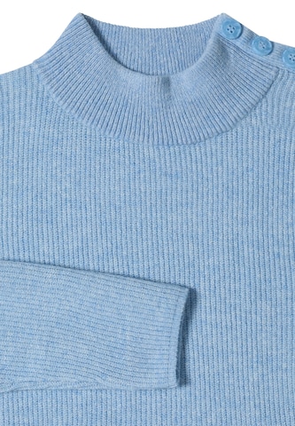 CECIL Pullover mit Struktur und Knopfdetail in Blau