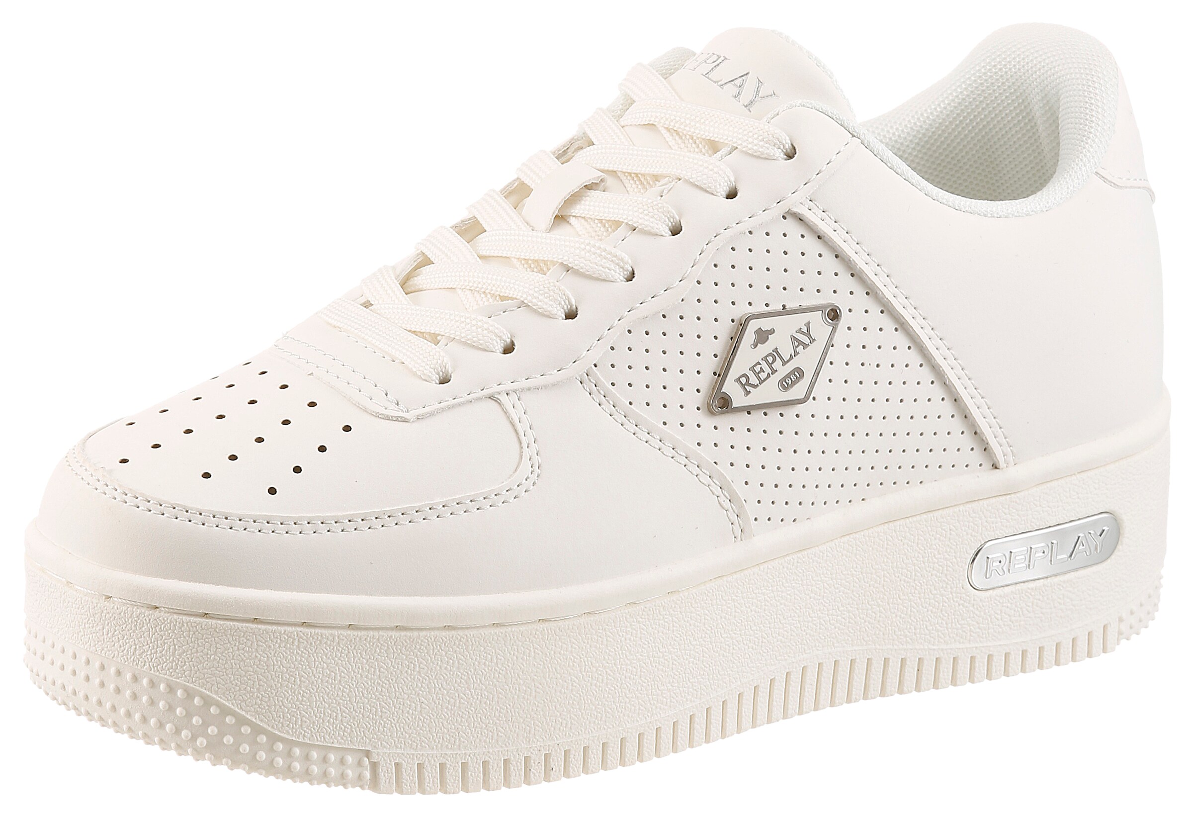 REPLAY Sneakers in White: front