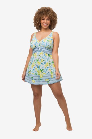 Ulla Popken T-shirt Swimsuit Dress in Blue