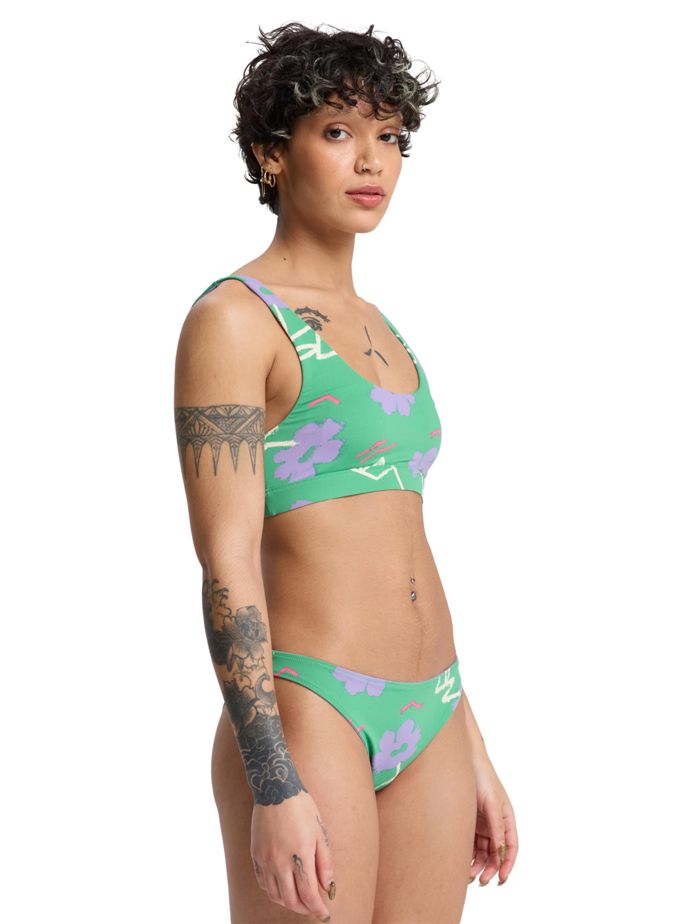 QUIKSILVER Bustier Bikinitop 'Riva' in Grün