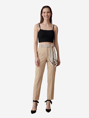 My fashion Regular Pleated Pants in Beige