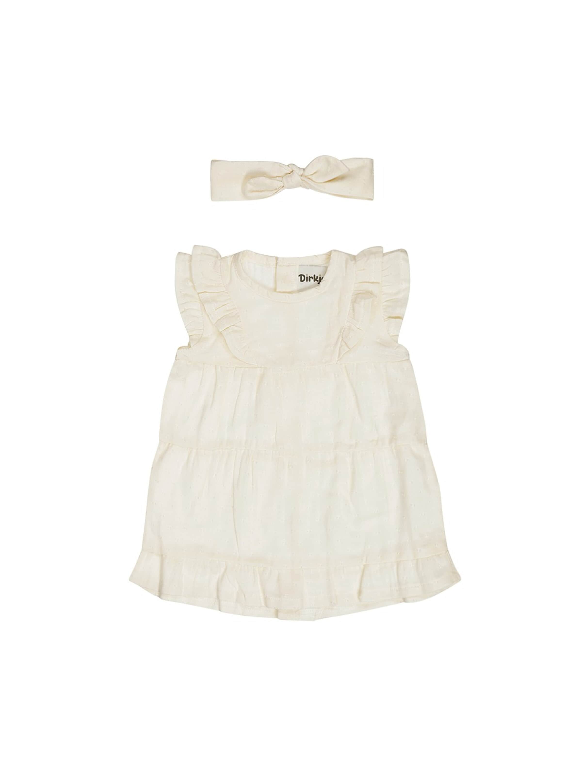 Dirkje Jurk 'Dress ss, Headband' in 116 in de kleur Offwhite, Productweergave