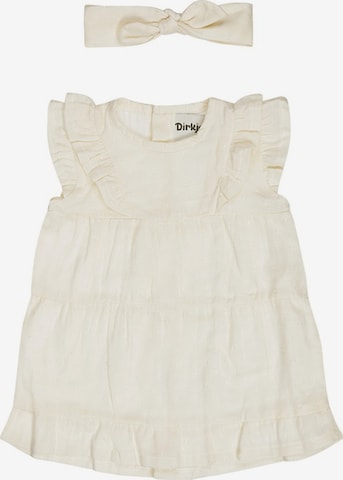 Dirkje Jurk 'Dress ss, Headband' in Wit: voorkant