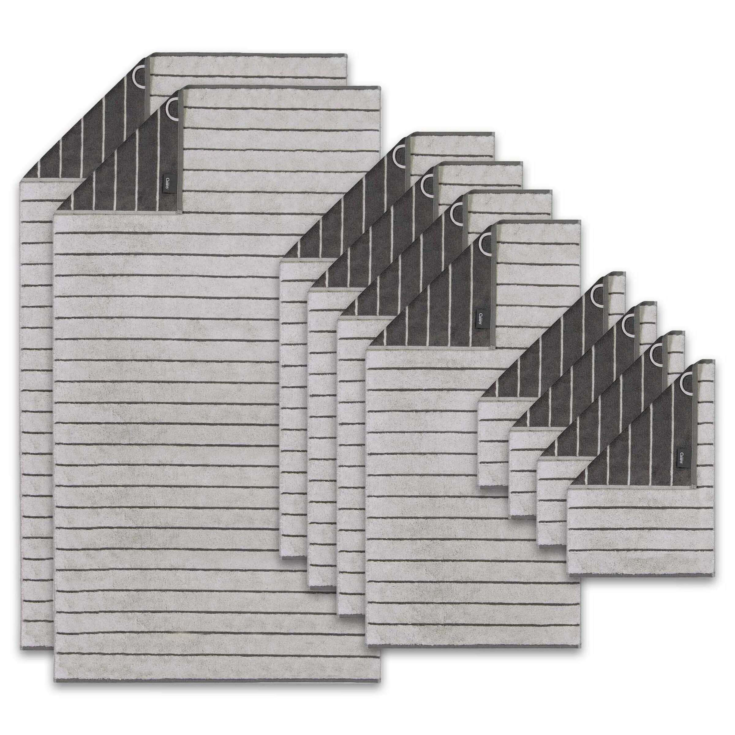 Cawö Handtuch in Silber: Vorderseite