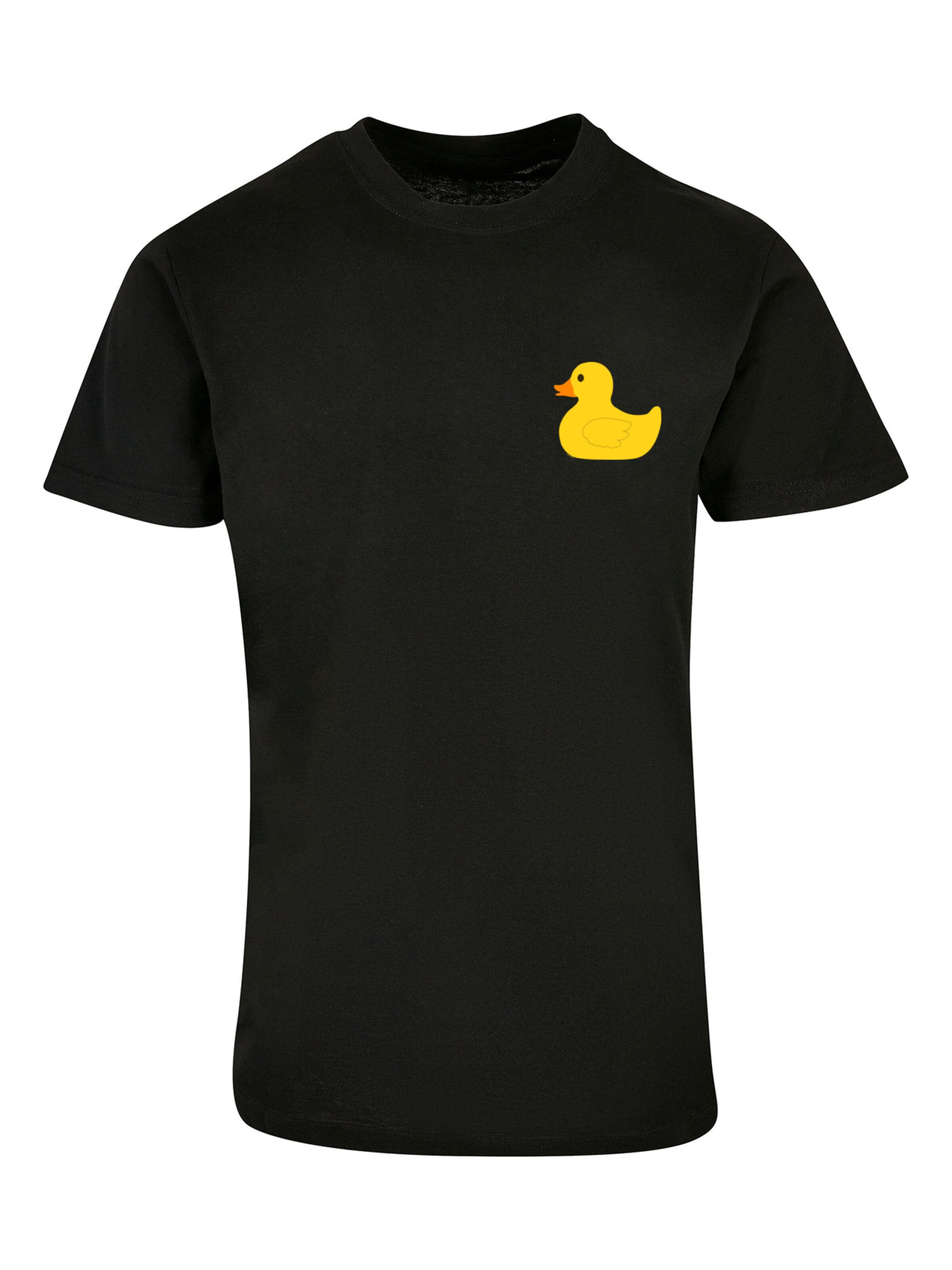 F4NT4STIC T-Shirt 'Yellow Rubber Duck' in Schwarz: Vorderseite
