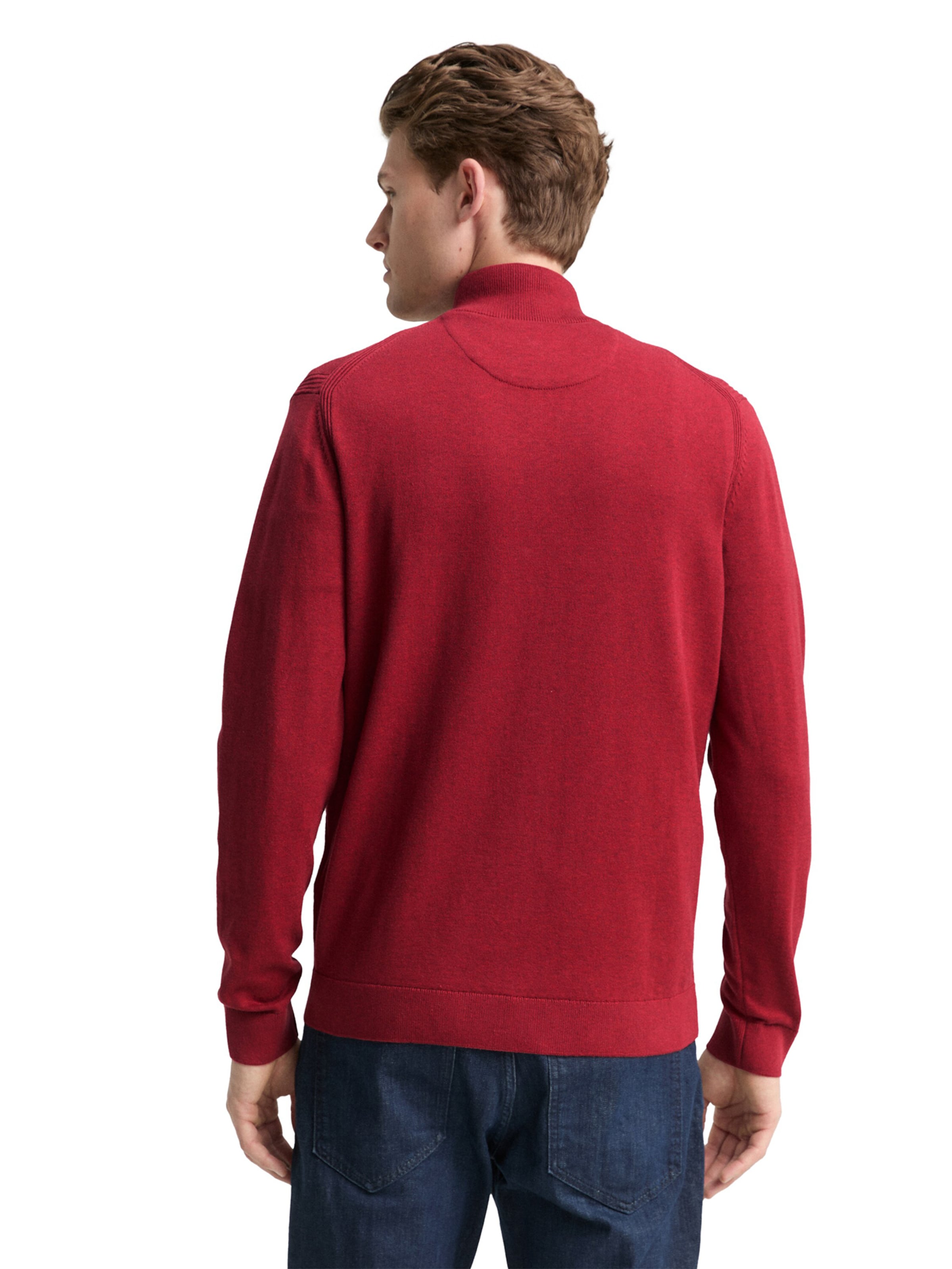 TOM TAILOR Вязаная кофта в Красный