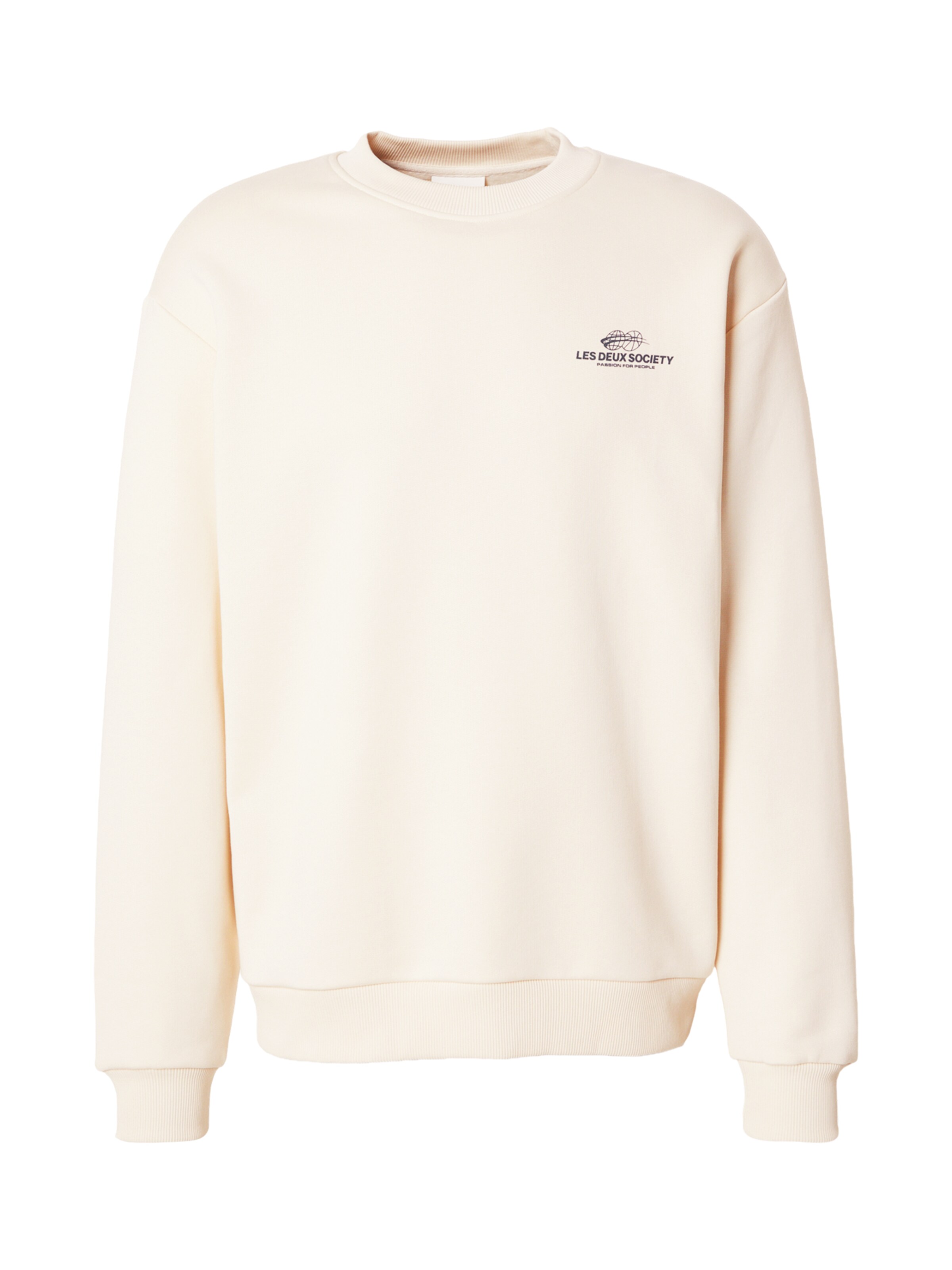 Les Deux Sweatshirt 'Exhibition' in S in Beige / Green, Item view
