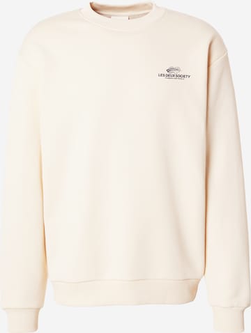 Sweat-shirt 'Exhibition' Les Deux en beige : devant
