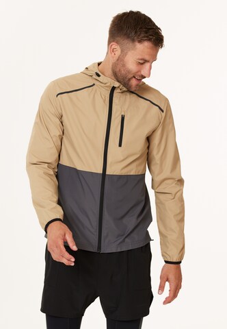 ENDURANCE Sportjas 'Hugoee' in Beige: voorkant