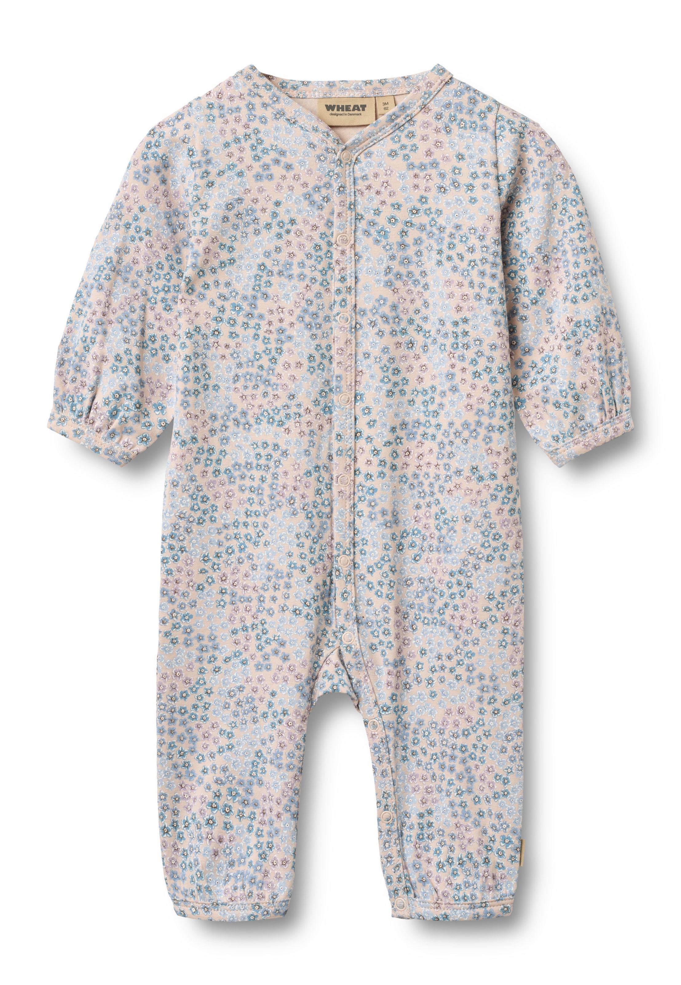 Tutina / body per bambino 'Felizia' di WHEAT in rosa: frontale