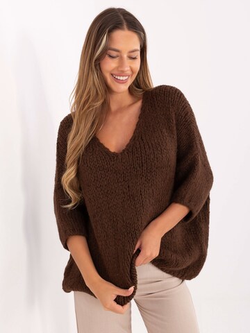 Madnezz House Knitted Top '7703.70' in Brown: front