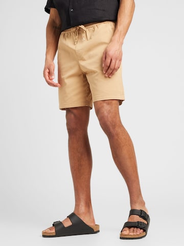 minimum Normální Kalhoty – béžová: přední strana