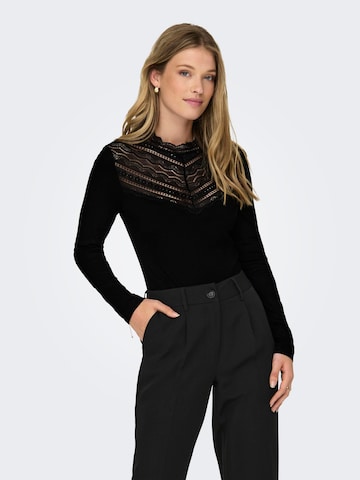 JDY - Camisa body 'Kirsa' em preto: frente