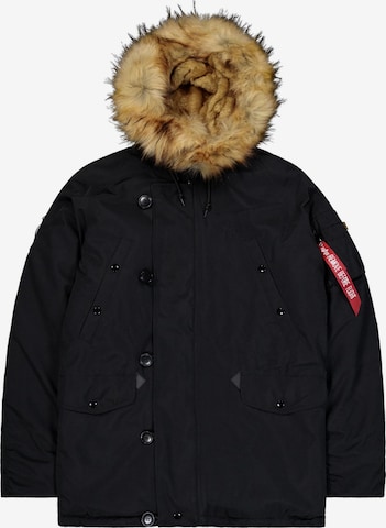 ALPHA INDUSTRIES Vinterparkas 'Explorer' i svart: framsida