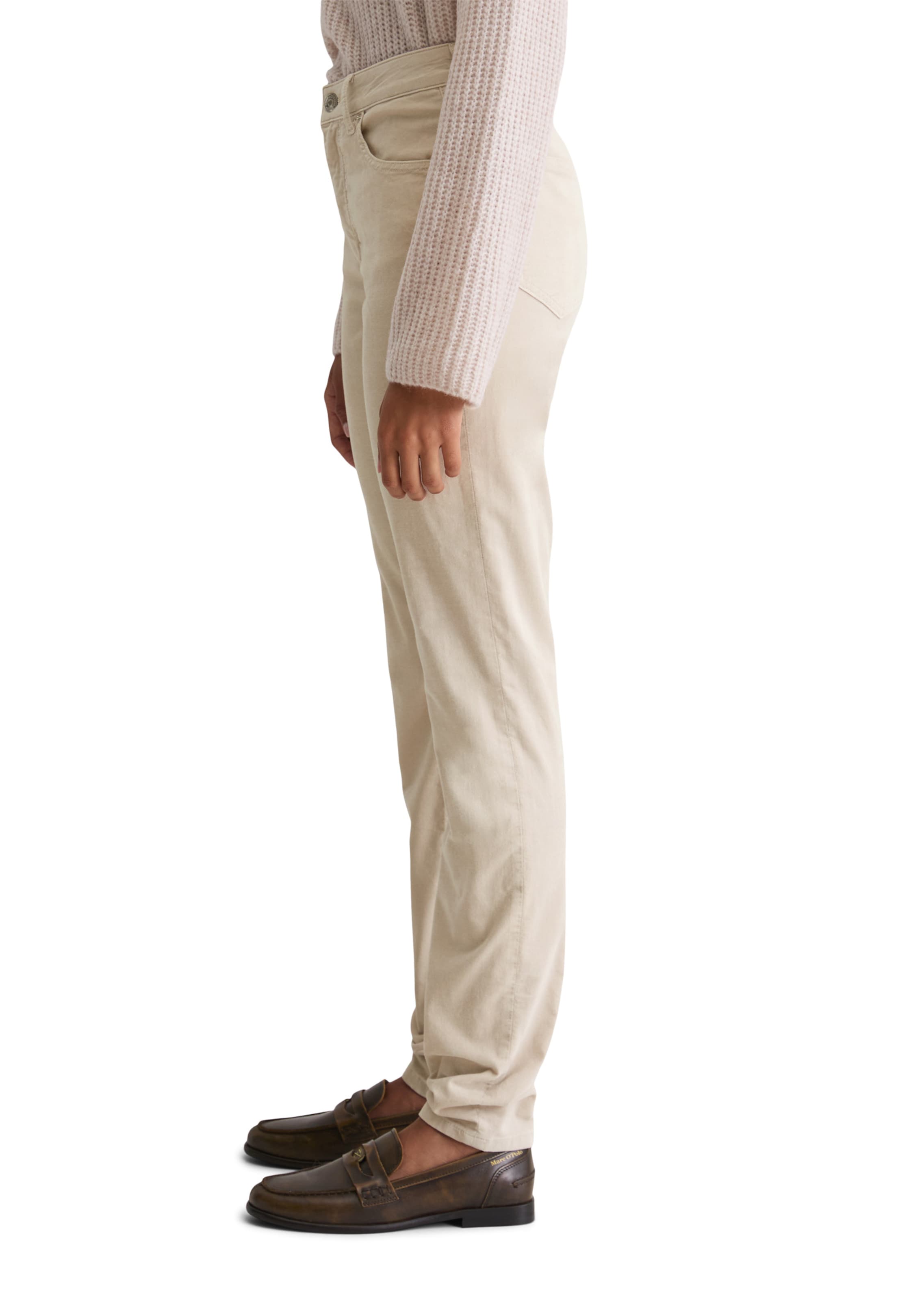 Marc O'Polo Slimfit Hose 'Alkea' in Beige
