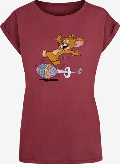 ABSOLUTE CULT T-shirt 'Tom and Jerry - Egg Run' en pueblo / rouge cerise / noir / blanc cassé, Vue avec produit