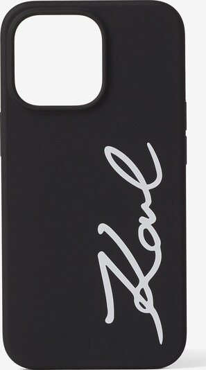 Karl Lagerfeld Smarttelefonetui 'Signature Logo iPhone 13 Pro' i svart / hvit, Produktvisning