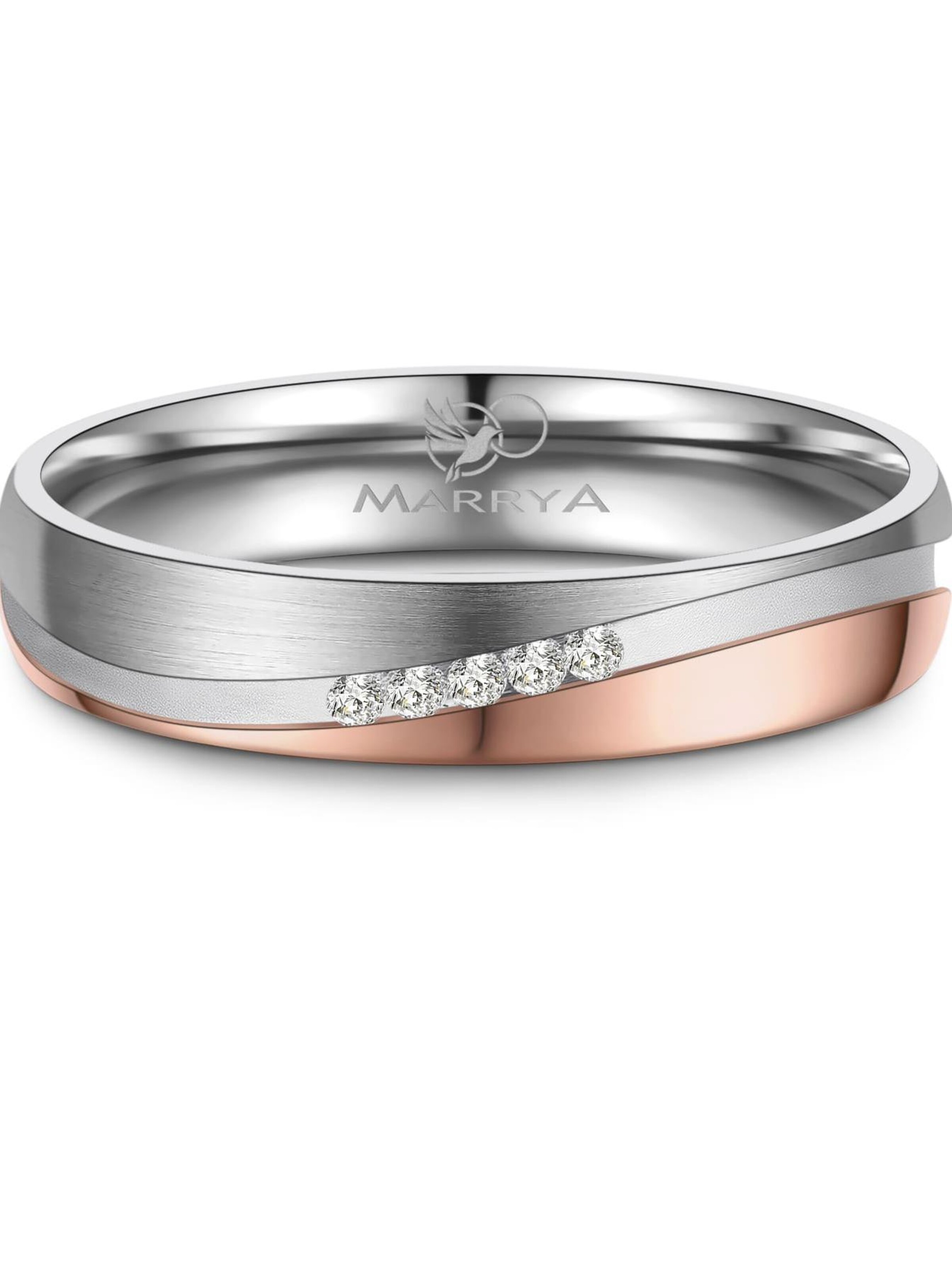 Anello 'MARRYA ES-42 Eheringe aus Edelstahl' di MARRYA in argento