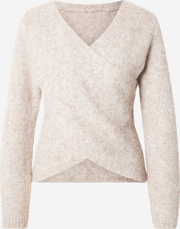 ONLY Sweater 'ONLZaggie' in Beige: front